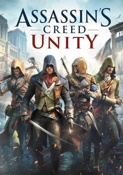 Обложка игры "Assassin's Creed: Unity" с лицом Колхаса