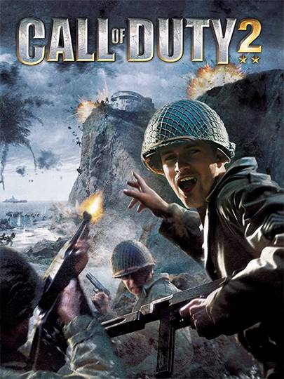Обложка игры "Call of Duty 2" с лицом Колхаса